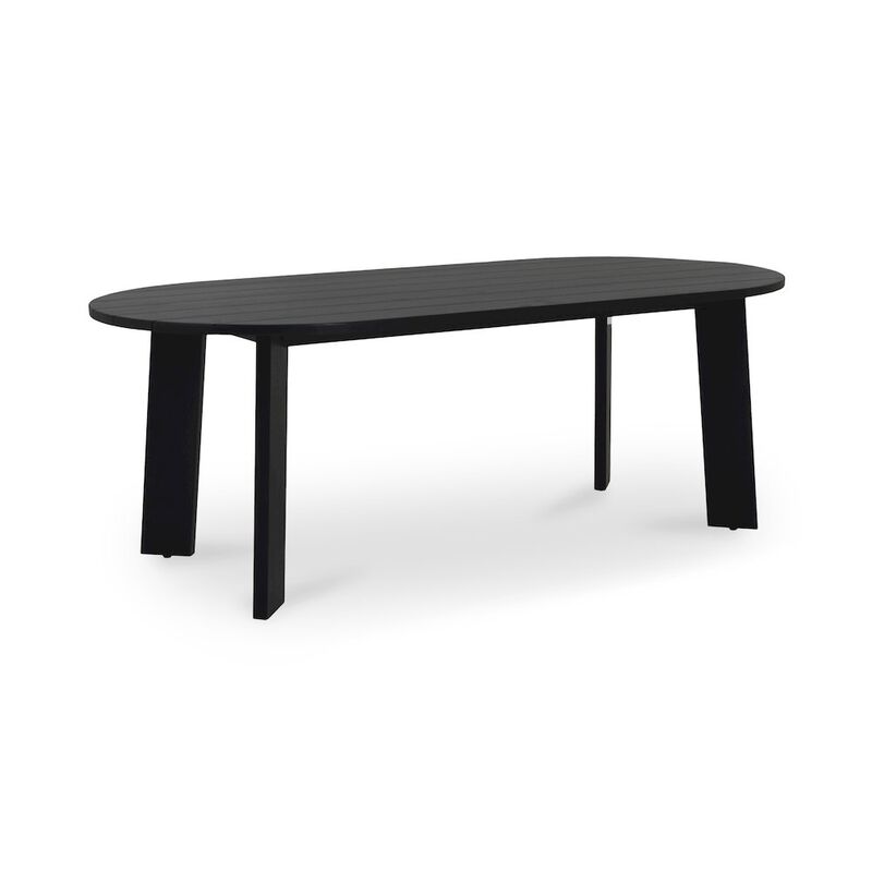 Moe's Home Collection Delta Oval Outdoor Dining Table Black