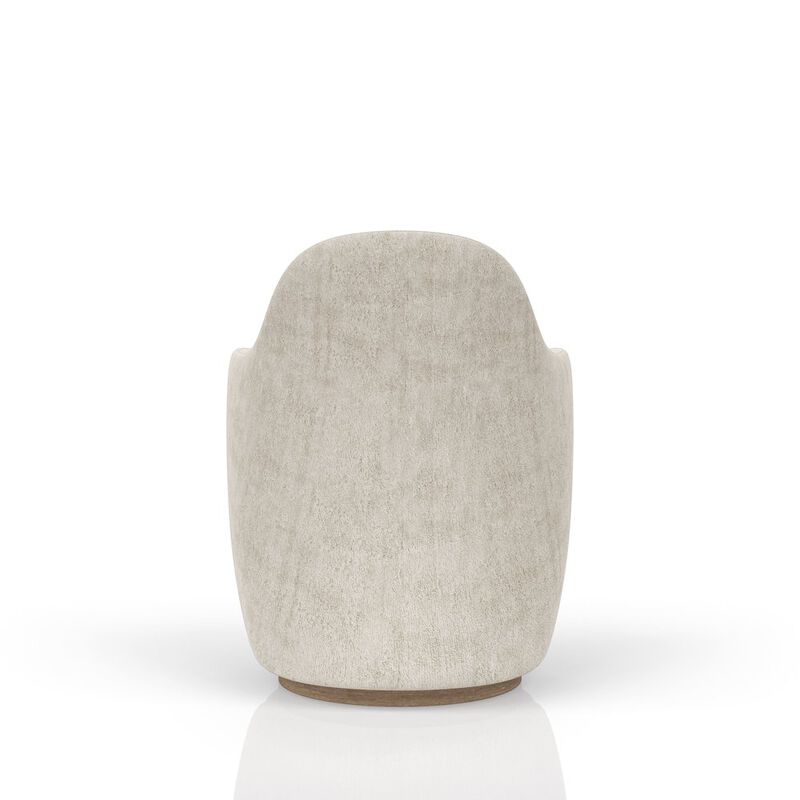 I Home Furnishings Elements Barrel Chair - Ivory In Cocoa Finish image number 3