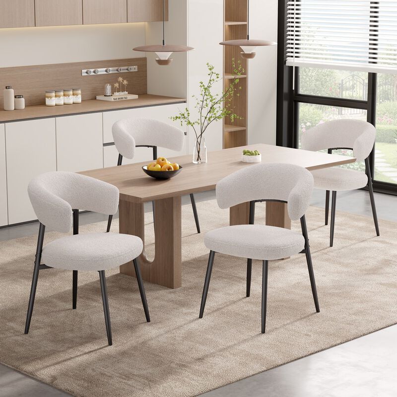Modern Velvet Dining Chair Set of 4 image number 1