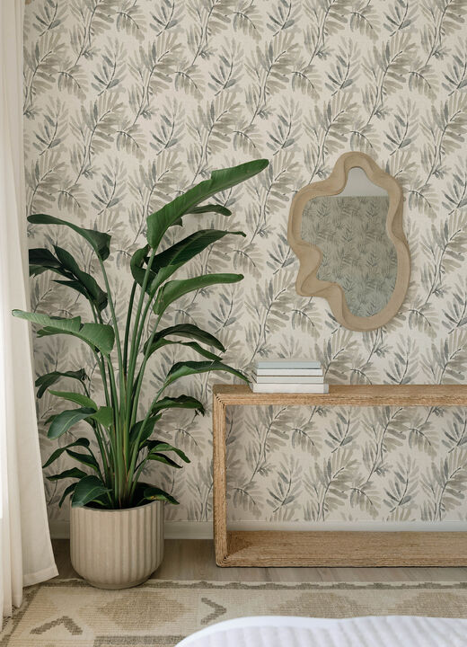 Serenade Grey Ferns Wallpaper (Set of 2)