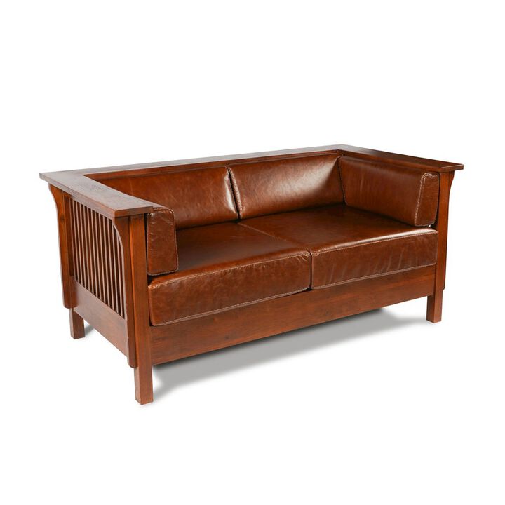 Crafters and Weavers Preorder Mission / Craftsman Cubic Slat Side Love Seat