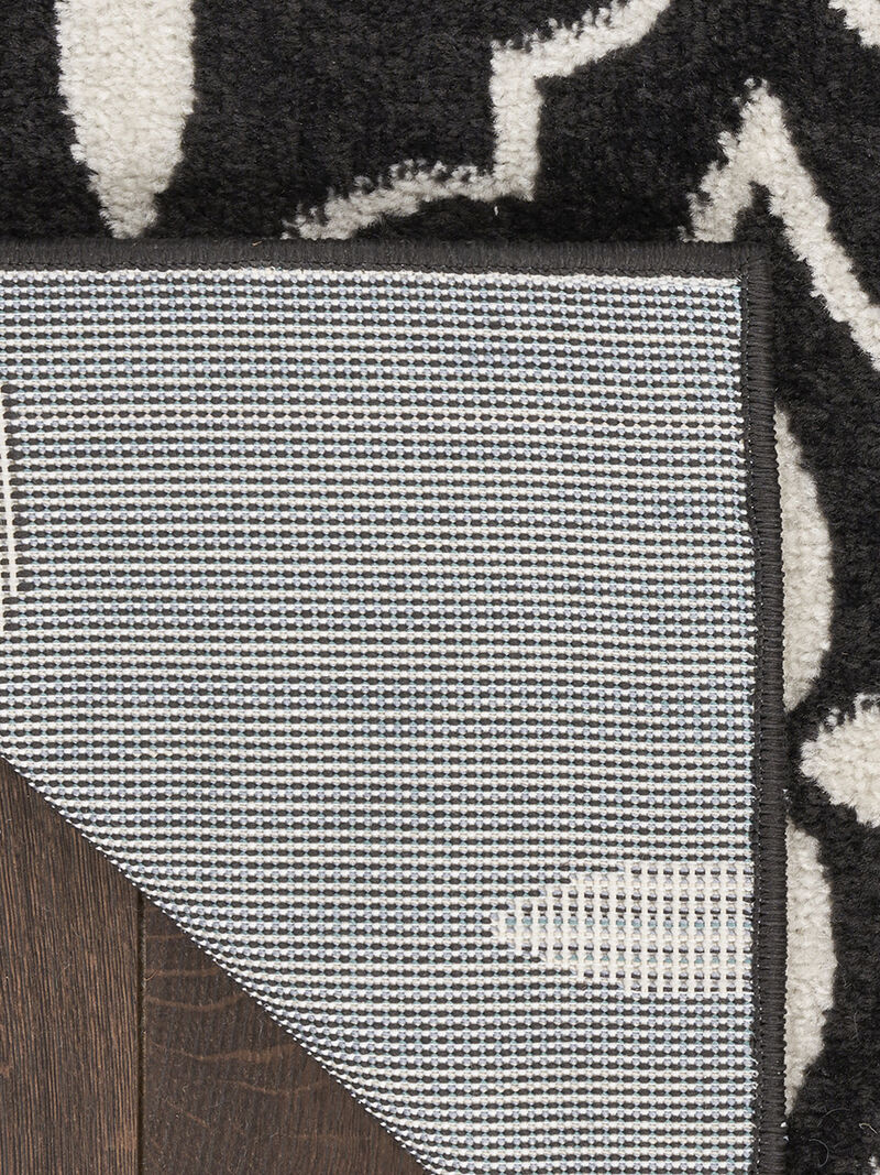 Nourison Essentials NRE04 Black/Ivory 6' x 9' Rug