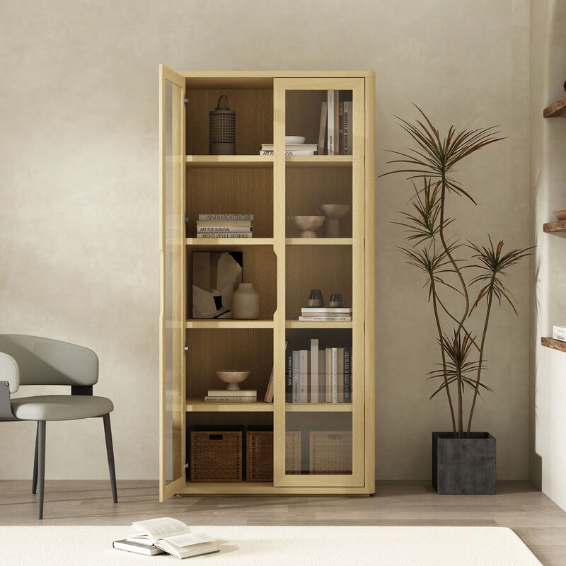 Rivington Neutral Bookcase Cabinet