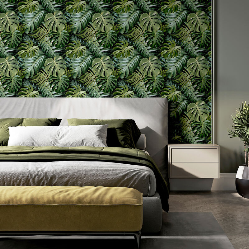 Harlynn Green Monstera Wallpaper image number 4