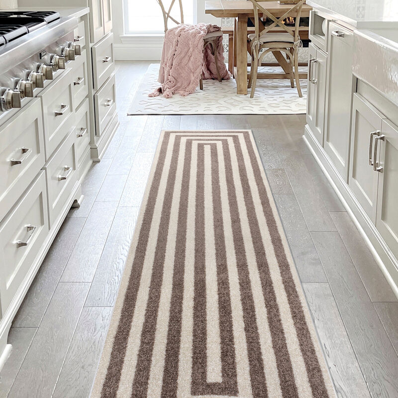Bandol Modern Classic Mitre Stripe Area Rug