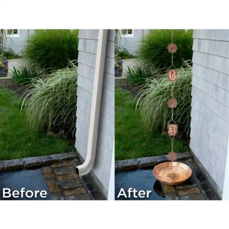 Copper Pineapple Rain Chain Gutter Downspout for Decorative Water Flow For Outdoor image number 3