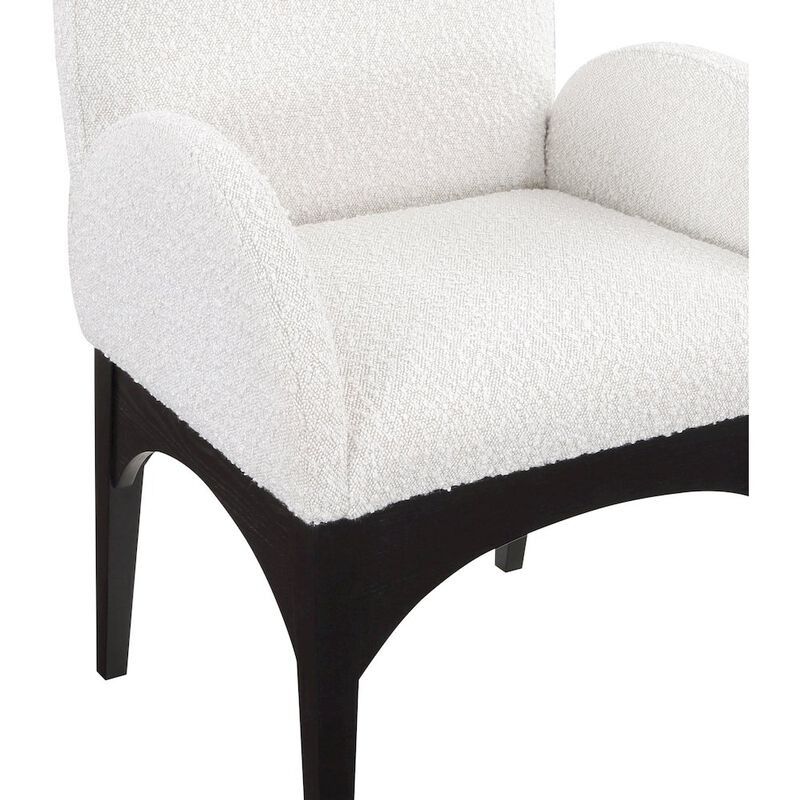 Meridian Furniture Waldorf Cream Boucle Fabric Dining Chair
