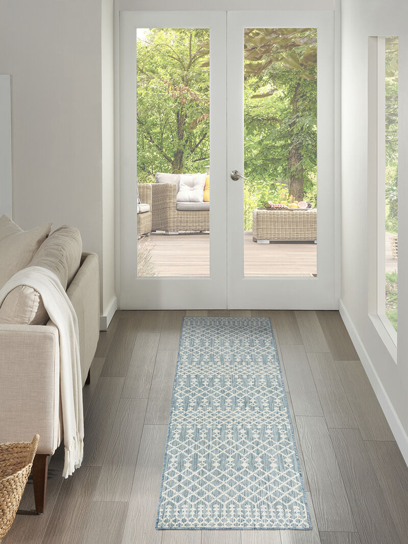 Positano POS02 Aqua 2' x 6' Rug image number 7