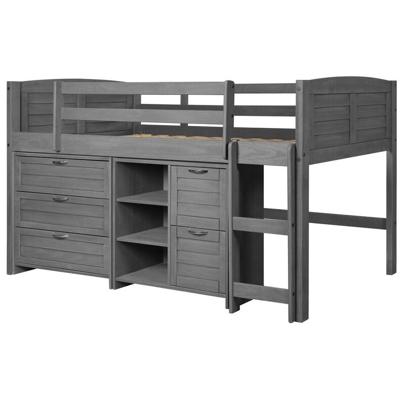 Donco Trading Twin Louver Modular Low Loft-Combo A