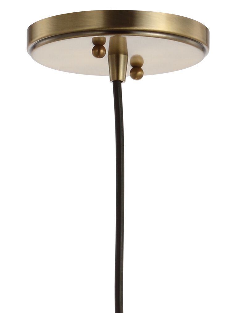 Wyatt Adjustable Drop Pharmacy Metal/Glass LED Pendant