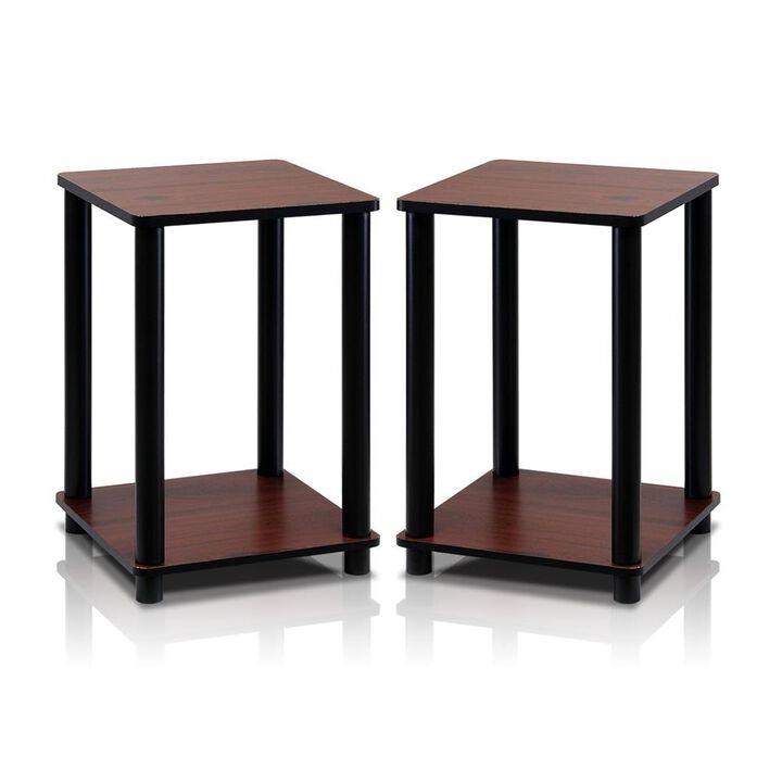 Turn-N-Tube End Table Corner Shelves, Set of 2