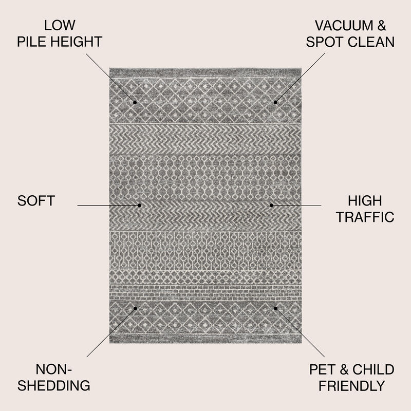 Arta Moroccan Vintage Geometric Rug Area Rug