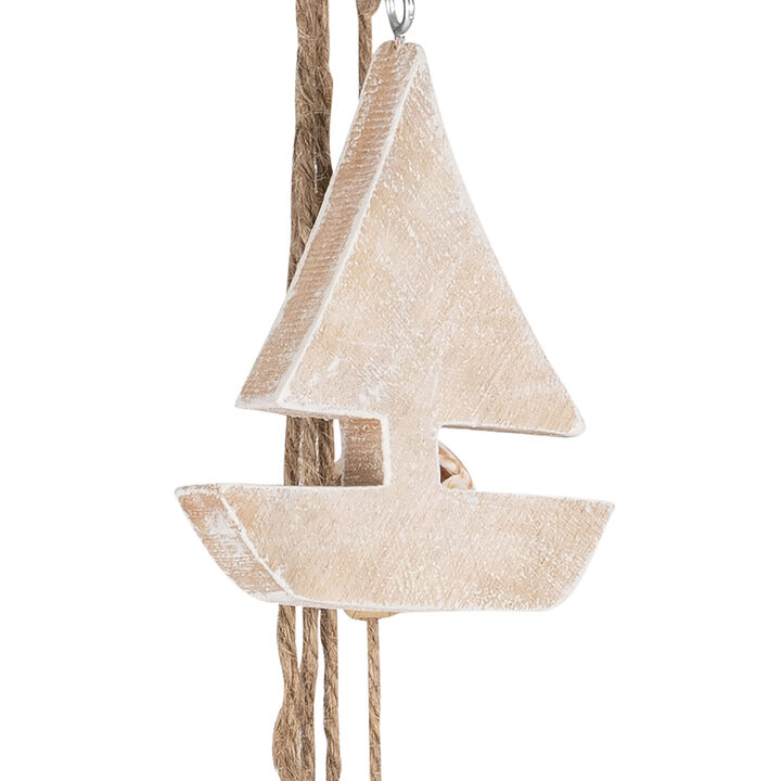 Wood 40"H Hanging Sailboat
