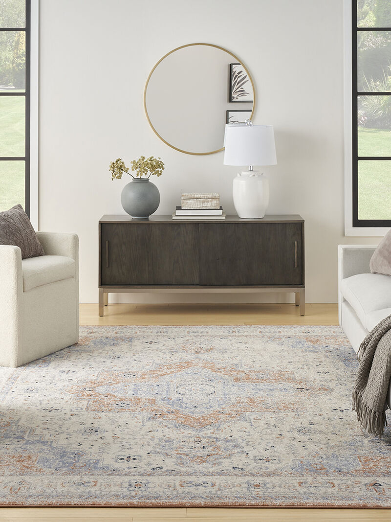 Nourison Essentials Persian NRE07 Beige/Blue 6' x 9' Rug