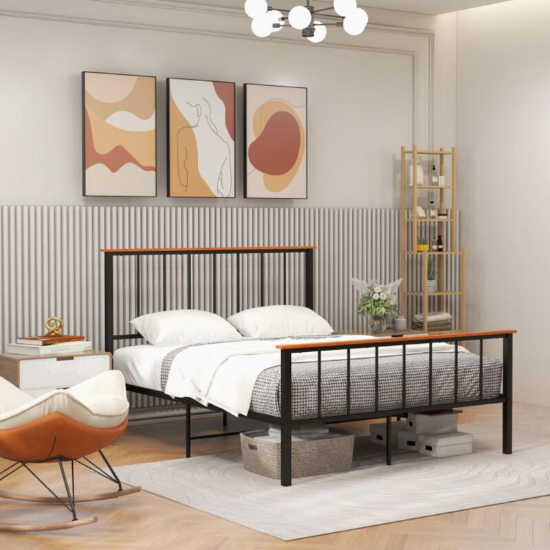 Hivvago Bed Frame with Headboard and Footboard