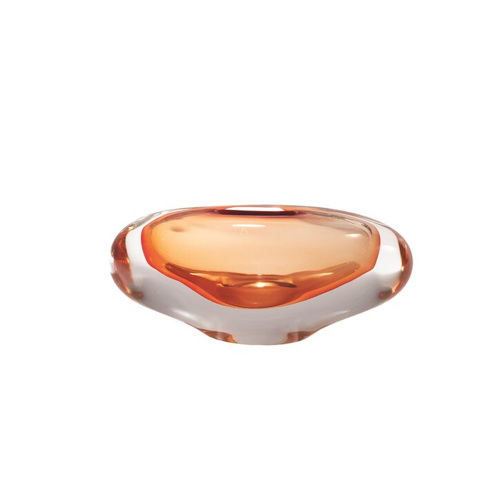 Abstract Large Persimmon Bean Vase