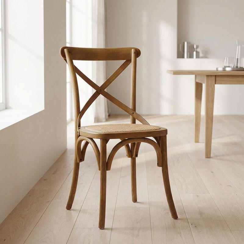 Wood Dining Side Chair with Comfortable Seat and Modern Design image number 4