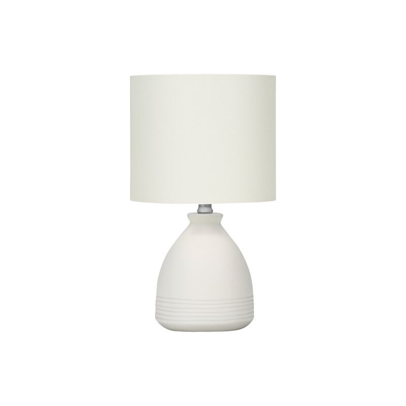 Monarch Specialties I 9741 - Lighting, 17"H, Table Lamp, Cream Ceramic, Ivory / Cream Shade, Modern