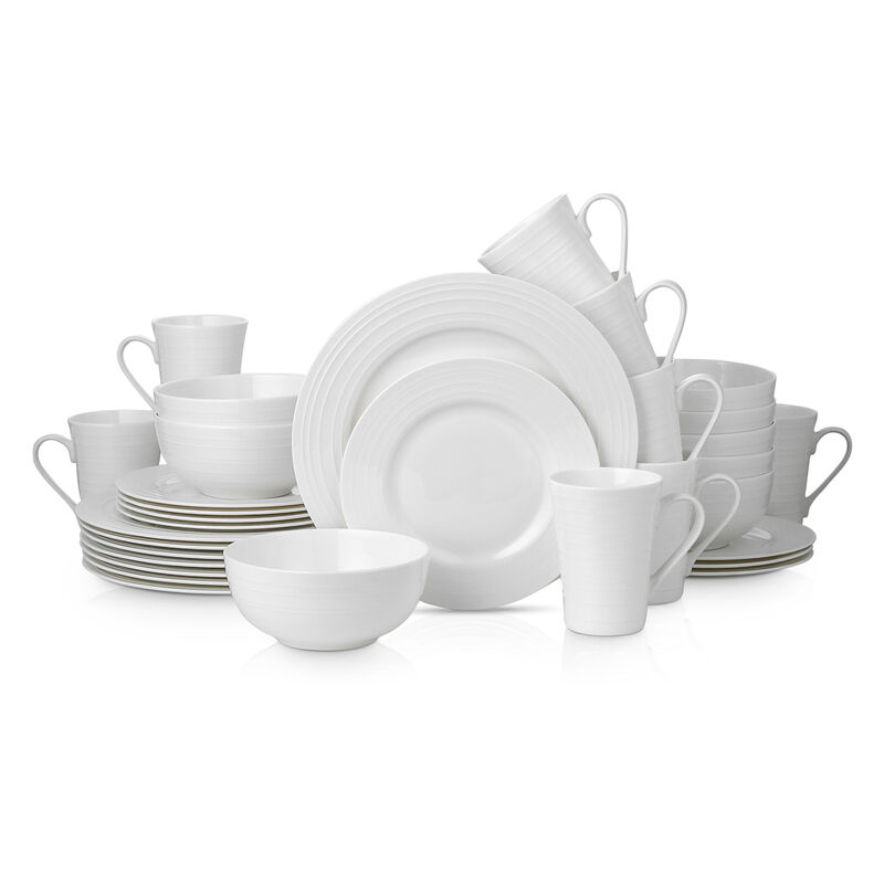 Stone Lain Eleanor Bone China 32 Piece Dinnerware Set, White image number 0