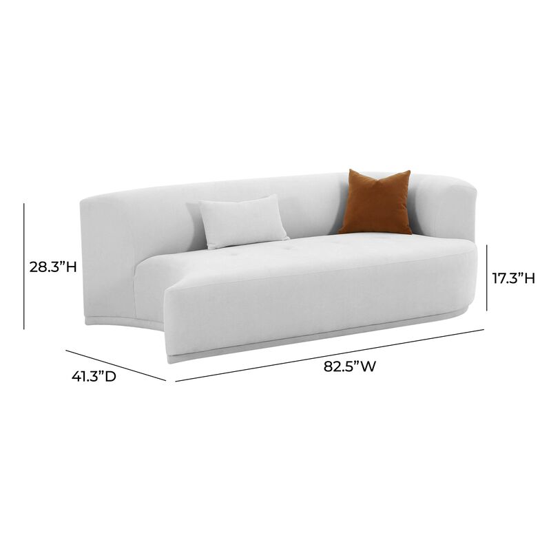 Fickle Grey Velvet Modular RAF Loveseat image number 6