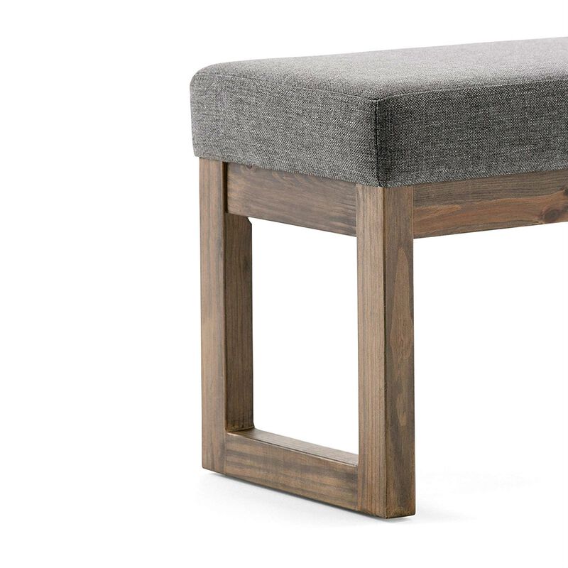 Modern Upholstered Accent Bench Ottoman with Fabric Seat