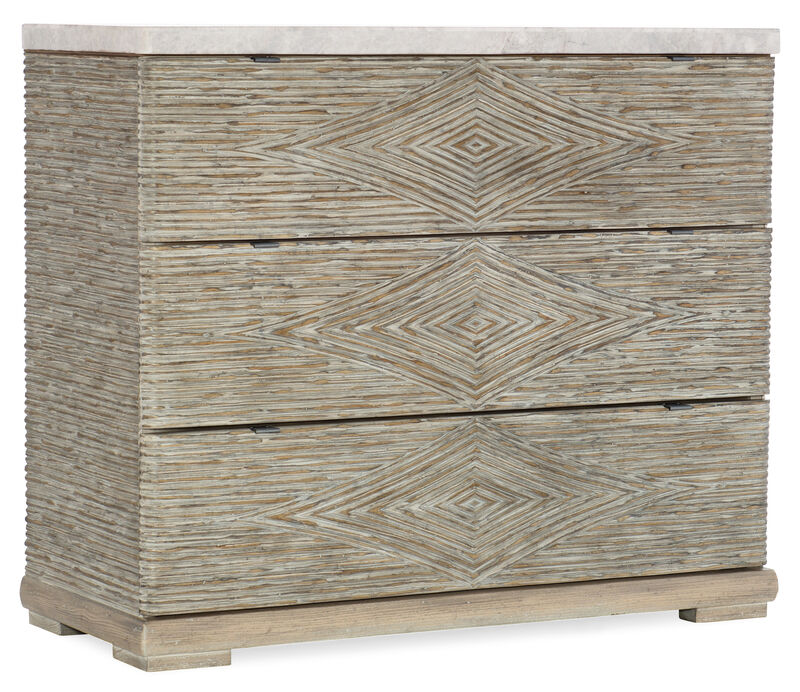 Amani Three-drawer Accent Chest in Light Wood