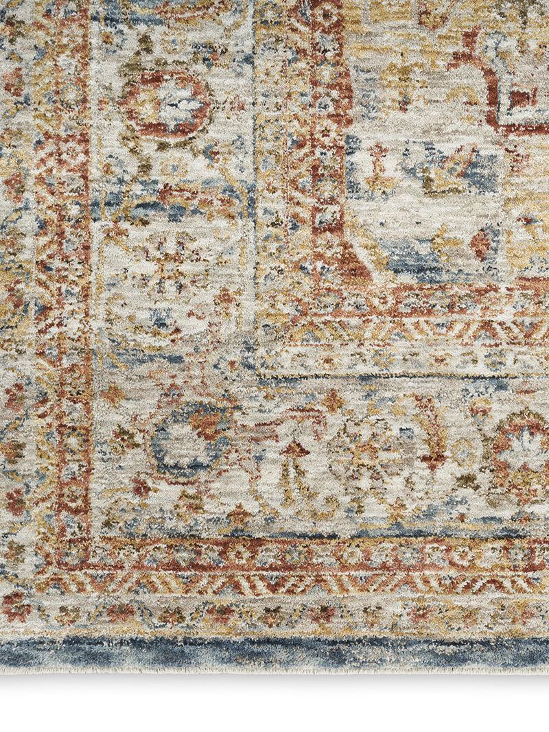 Sahar SHR06 Ivory/Blue 2'3" x 10'2" Rug image number 3