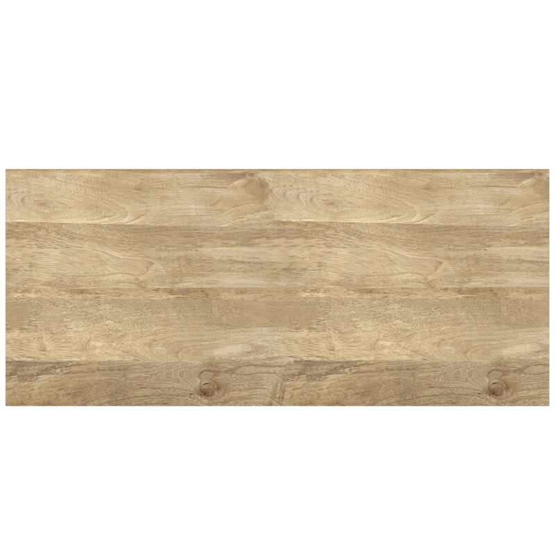 Hunter SOLID MANGO WOOD and Metal 39 inchWide Modern Industrial Medium Storage Cabinet in Natural