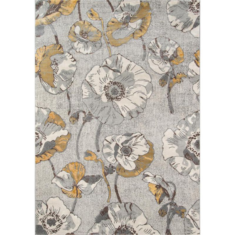 Momeni Casual Rectangle Area Rug, Grey, 3'11 X 5'7