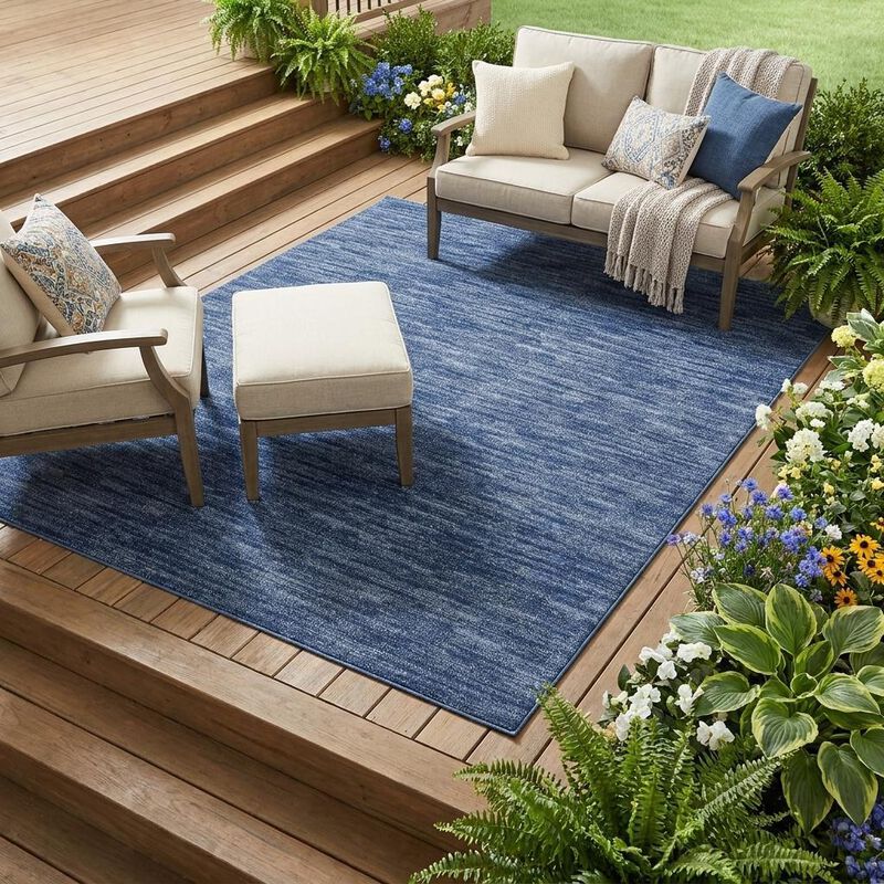 HomeRoots Stain Resistant Indoor Outdoor Area Rug image number 1