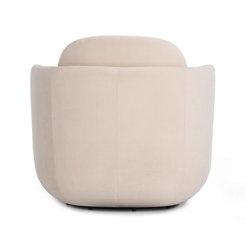 Casafoyer Wolfie Light Velvet Swivel Chair image number 3