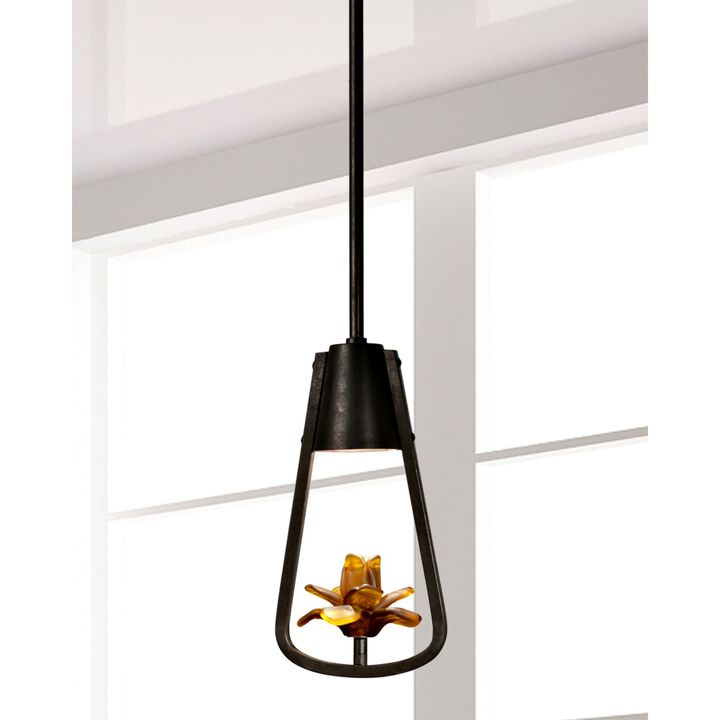 59" Black and Bronze Hanging Pendant Ceiling Light Fixture