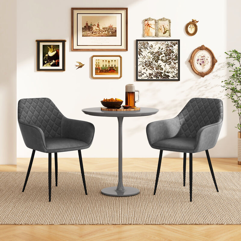Dining Room Chairs Set of 2 with Wide Seat and Supportive Curved Back