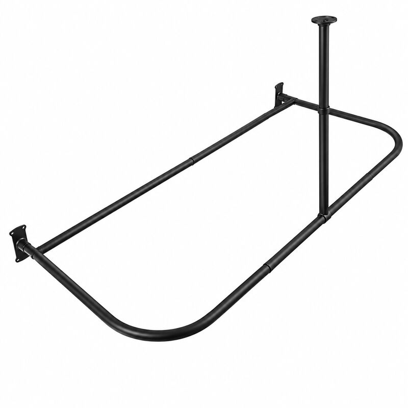 Signature Aluminum Series Freestanding Tub Shower Curtain Rod image number 0