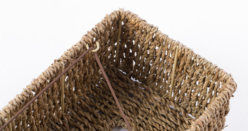 Natural Woven Seagrass Wicker Square Tissue Box Cover Holder