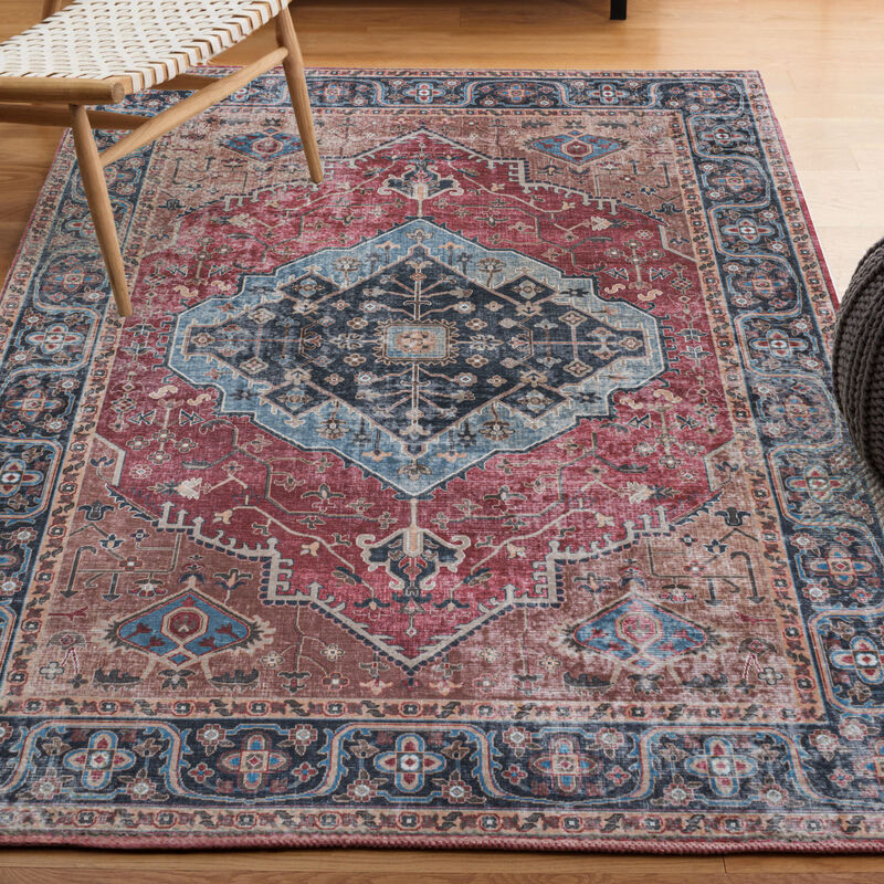 Alacati Ogee Medallion Machine-Washable Area Rug