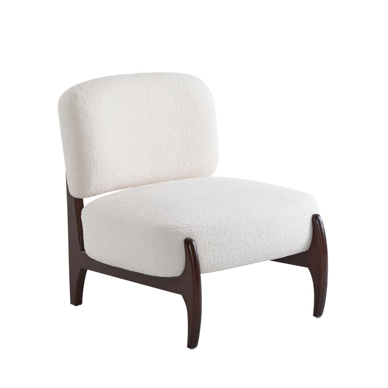 Merax Modern Boucle Accent Chair for Living Room, Bedroom