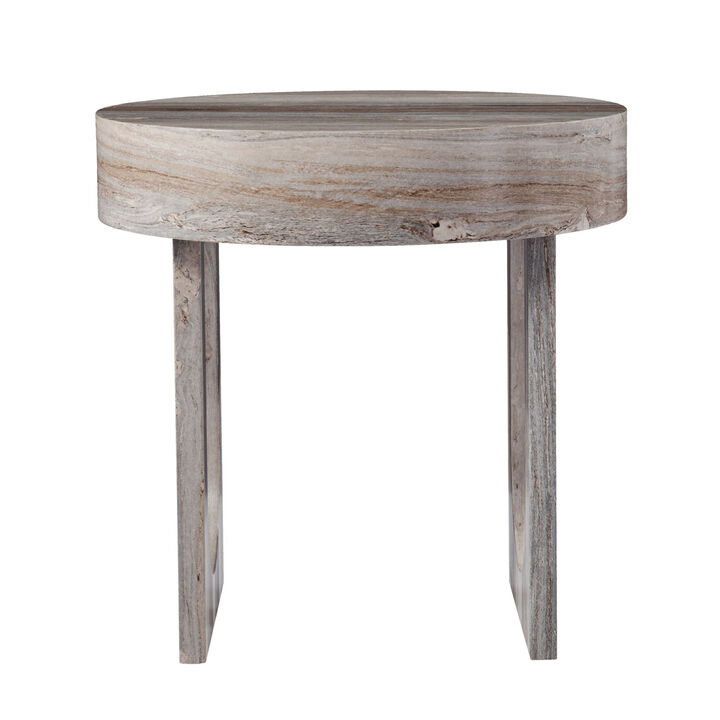 Solid Wood Round Side Table, Ideal for Sofa, Bedside, or Entryway Spaces