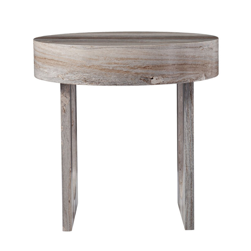Solid Wood Round Side Table, Ideal for Sofa, Bedside, or Entryway Spaces