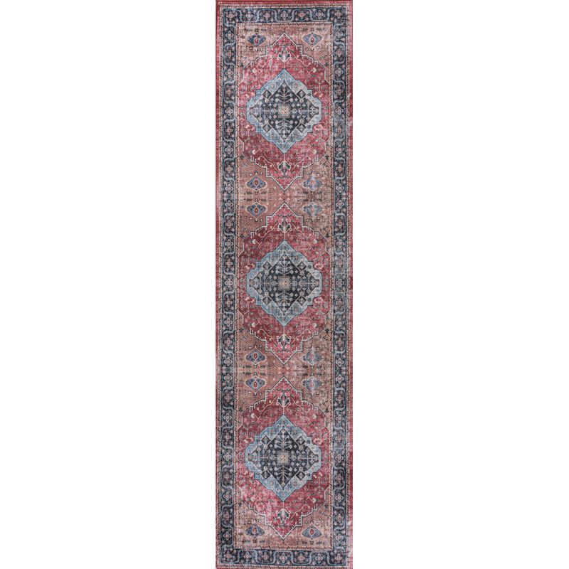 Alacati Ogee Medallion Machine-Washable Area Rug