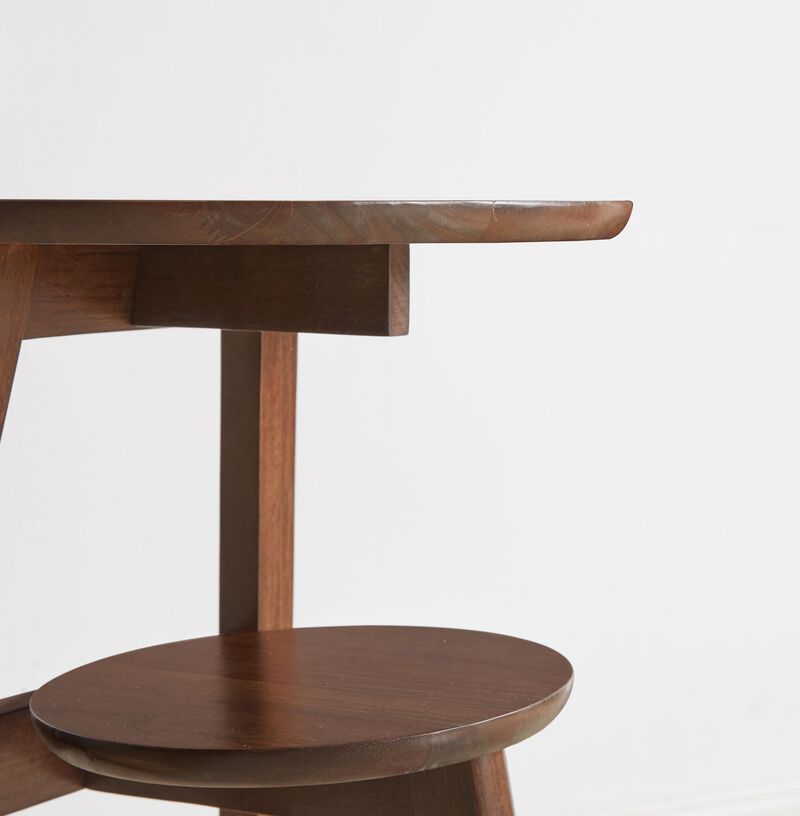 Voxfi Solid Wood 2-Tier Side Table image number 7