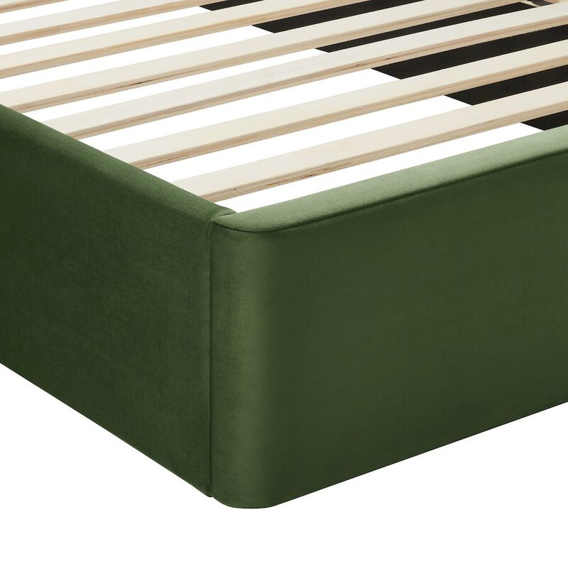 Solana Arched Performance Velvet Twin Platform Bed image number 6
