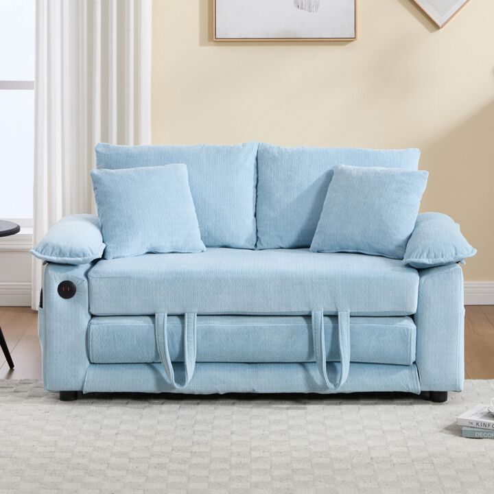 Jidpop 3-in-1 Upholstered Futon Sofa