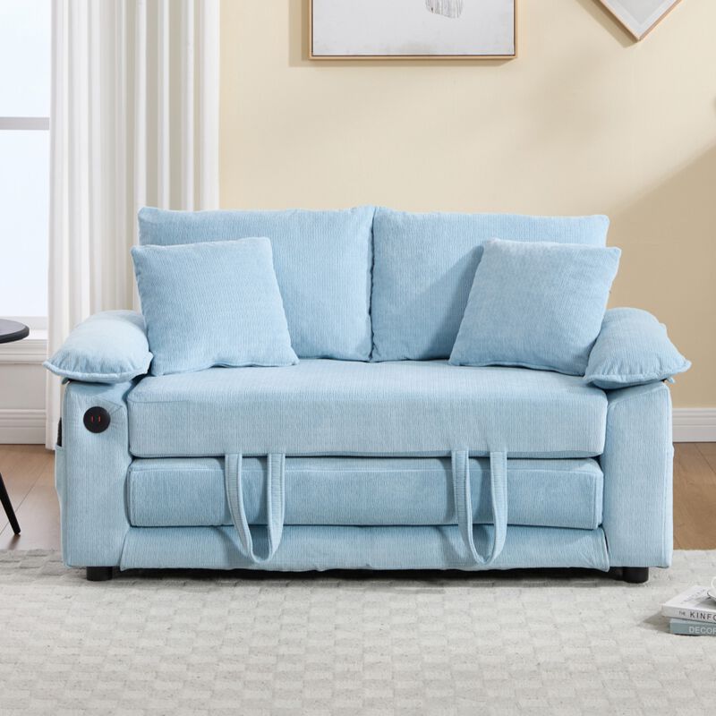 Jidpop 3-in-1 Upholstered Futon Sofa image number 1