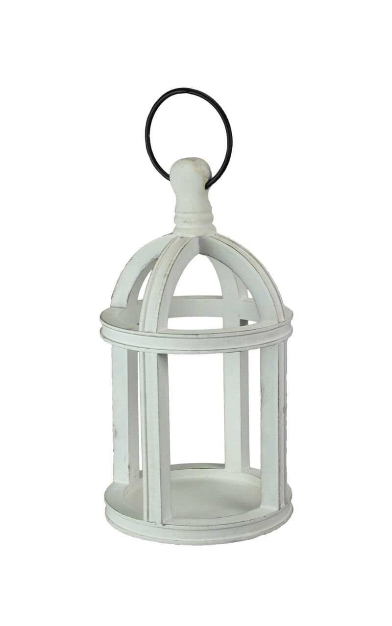 White Wood Hanging Terrarium Succulent Planter Holder Geometric Box image number 0