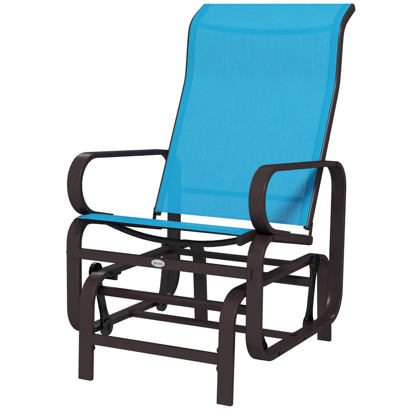 Hivvago Outdoor Gliding Lounger Chair with Metal Frame image number 0
