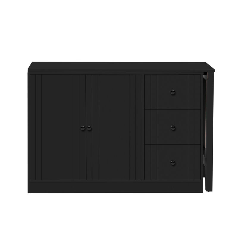 Wooden Sideboard with Extendable Table image number 0