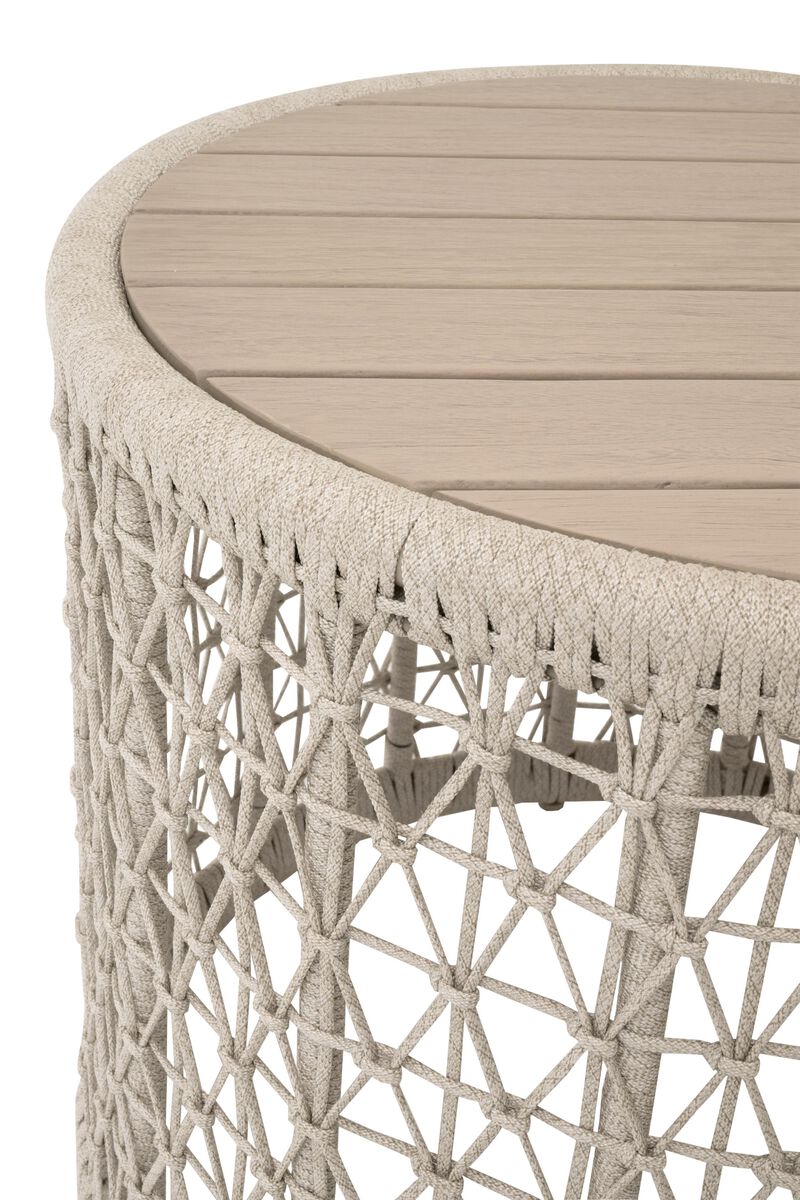 Knit Outdoor Round End Table image number 2