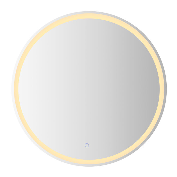 Dane 36x36 Frameless Antifog Front/Back-Lit Tri-Color Wall Bathroom Vanity Mirror,Smart Touch