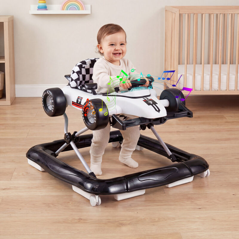 4-in-1 Adjustable Baby Walker with Activity Center and Music Box image number 1